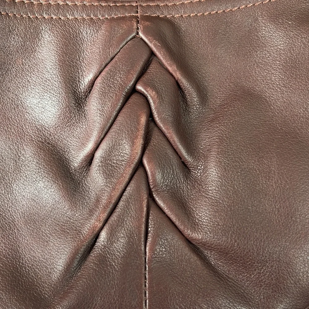 B. Makowski Braided Leather Crossbody Bag